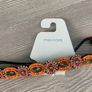 NWT Maurice’s orange beaded head band